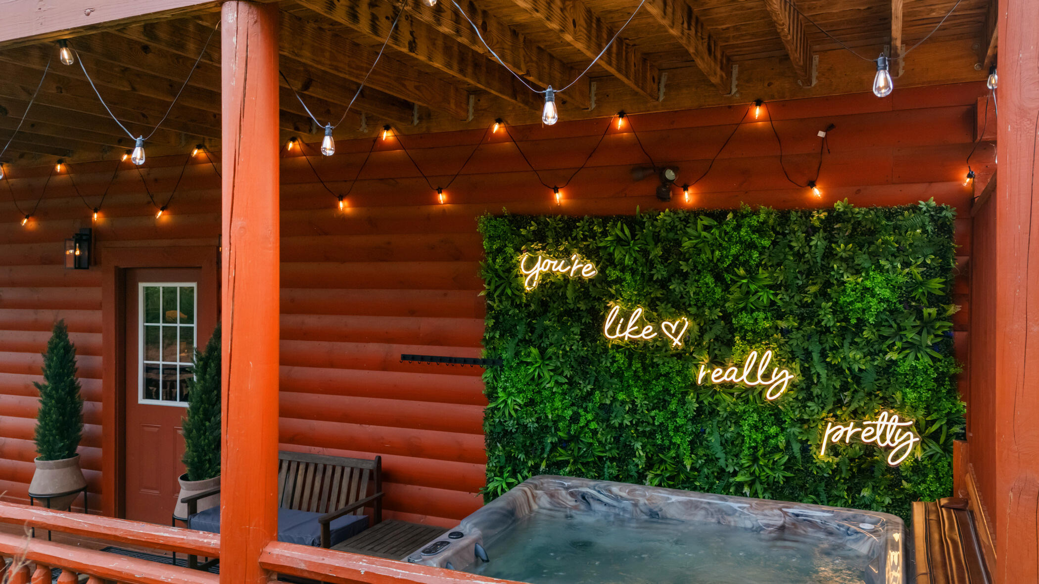 2513 Laurel Point Way Sevierville, TN 37862 - Photo 61 of 81 Hot Tub & Selfie Wall