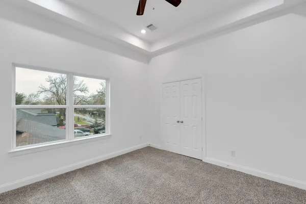 an empty room with a window