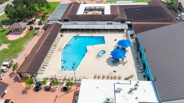 an aerial view of residential house with outdoor space
