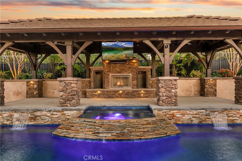 8075 Terraza Court Riverside, CA 92508 - Photo 43 of 75 Pool/Spa/Sitting Area with Fireplace & TV