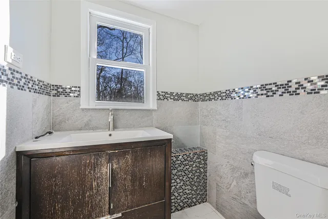 a bathroom with a sink toilet and vanity