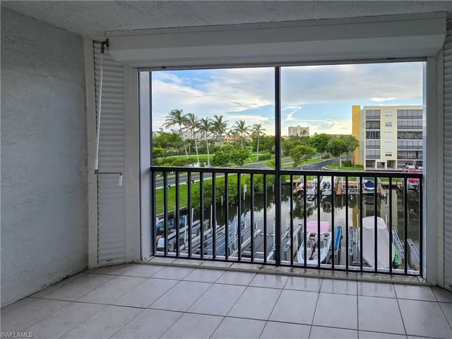 a view of a black and white house