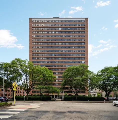 a front view of a building