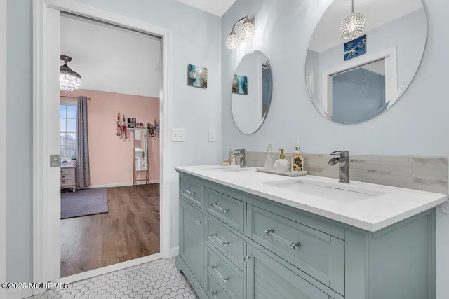 an aerial view of a house with a ocean view