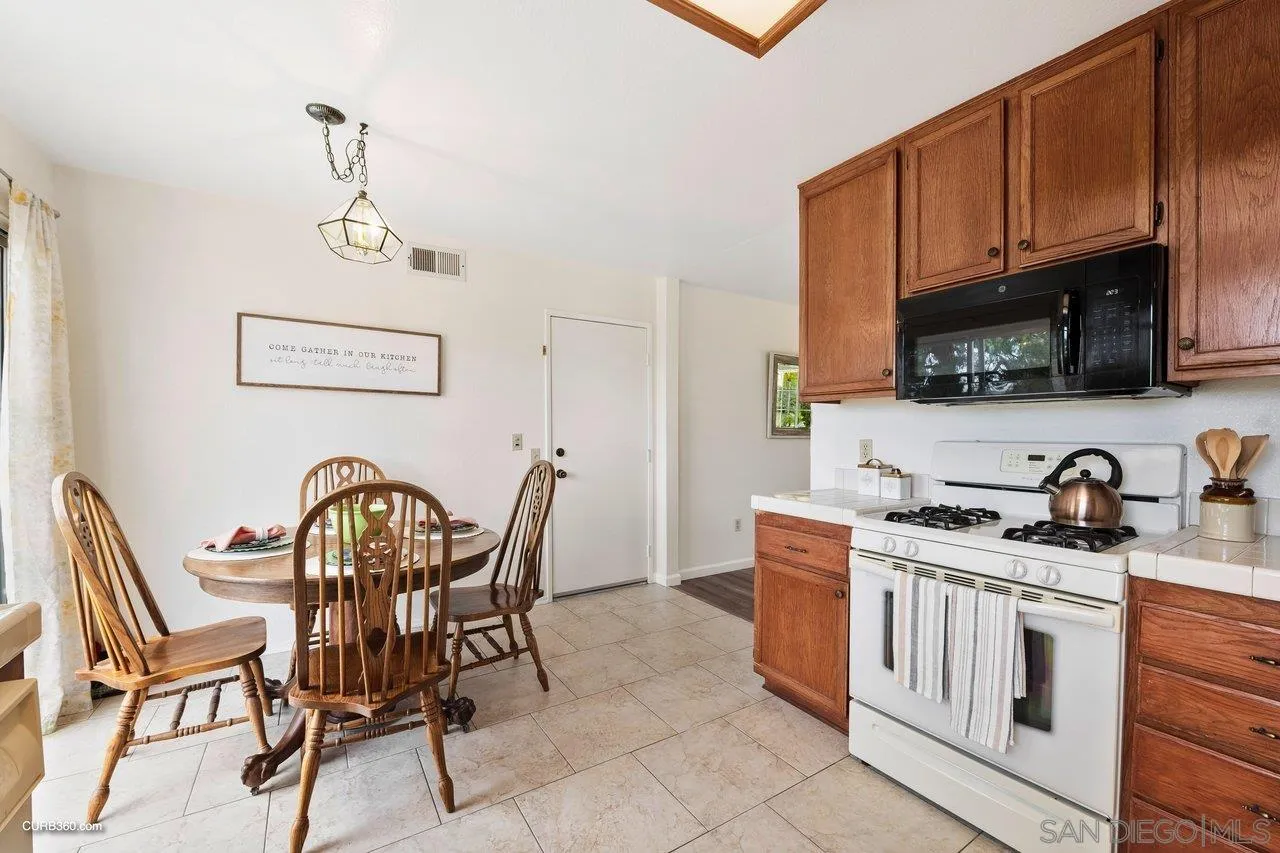 1373 Crestview Drive Oceanside, CA 92056 - Photo 18 of 33 a kitchen with stainless steel appliances granite countertop a stove a sink a microwave and a refrigerator