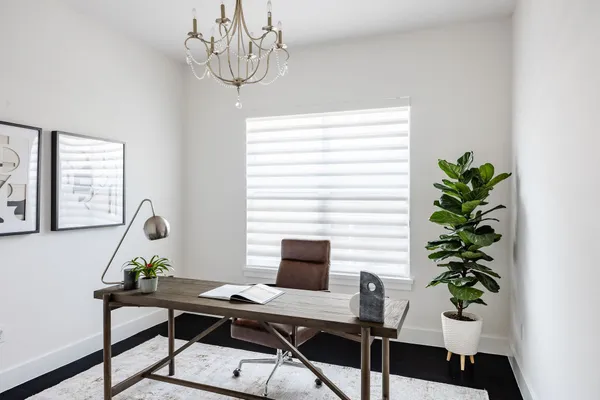 a view of a workspace with a window