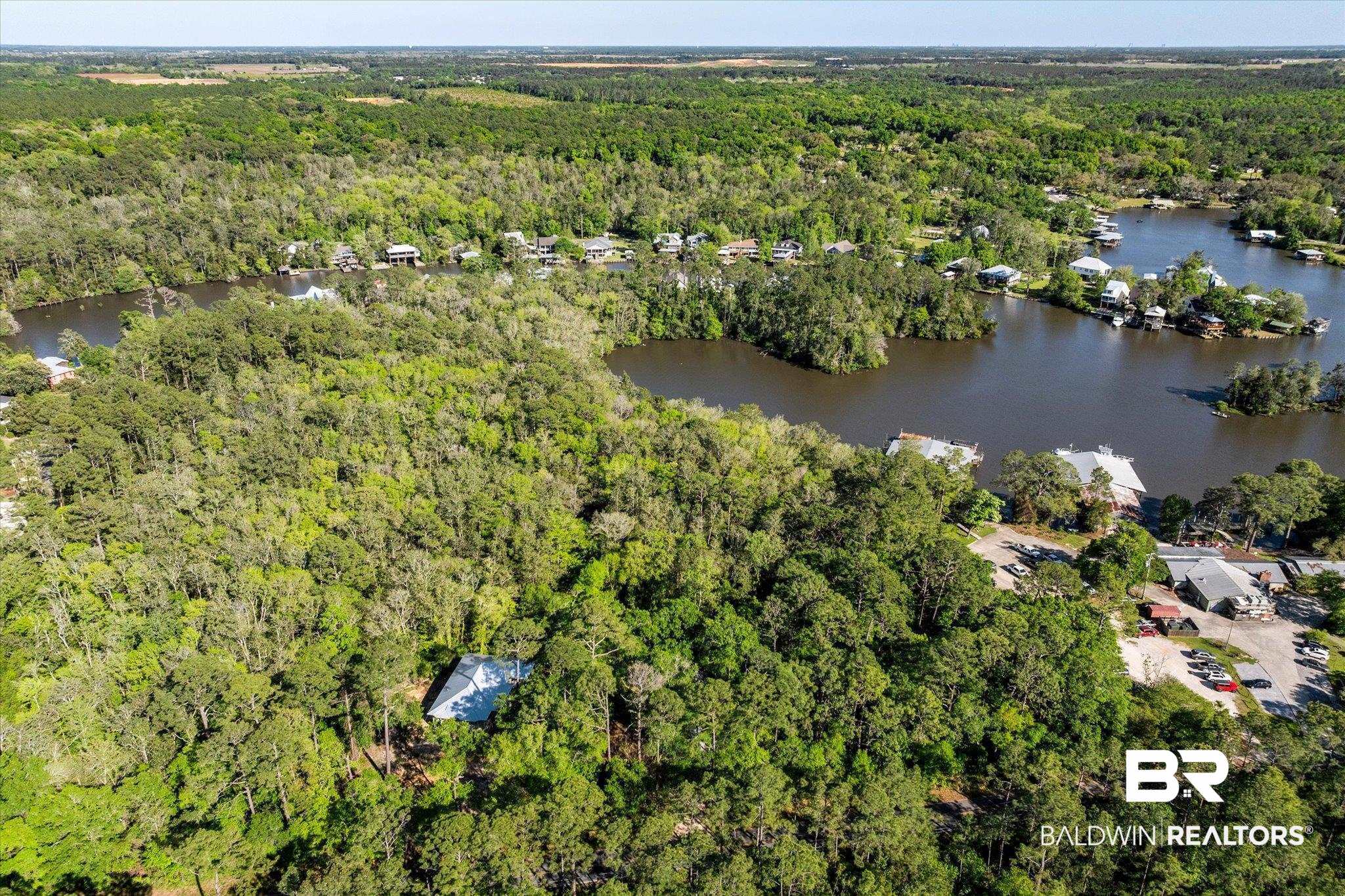 16620 Ferry Road Fairhope, AL 36532 - Photo 11 of 28 Bird's eye view featuring a water view and a forest view