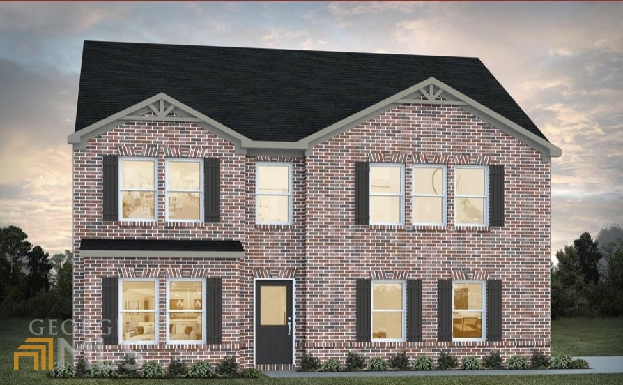 a front view of a house