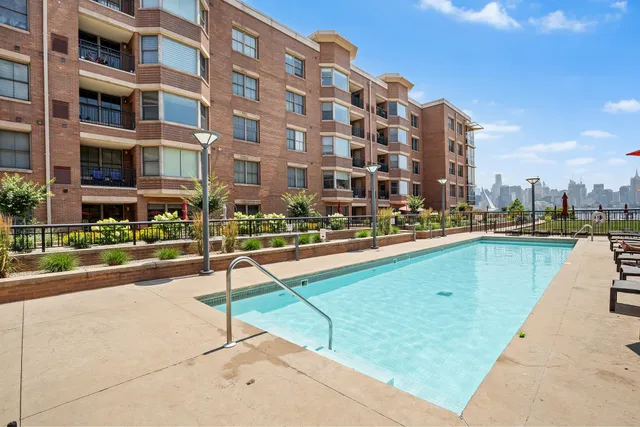 a city view with tall buildings