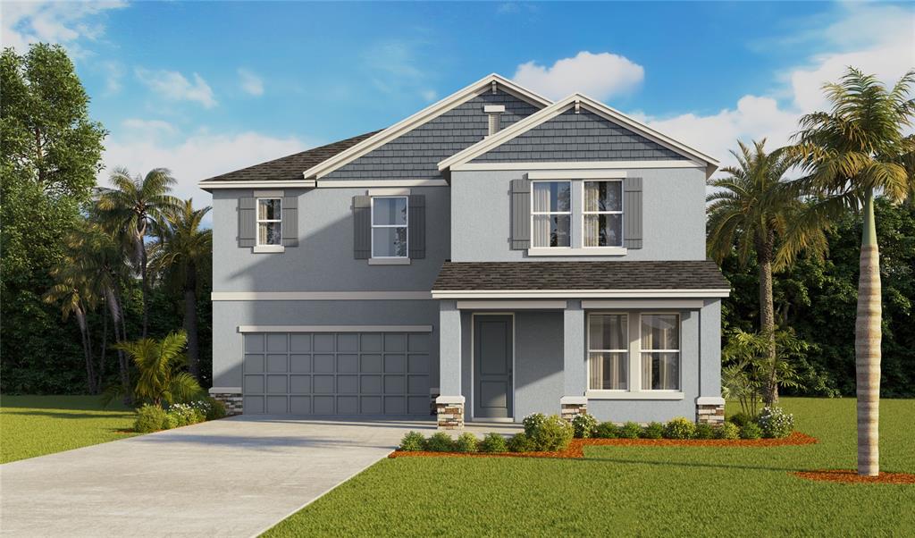 6737 Flint Crk Drive Land O Lakes, FL 34638 - Photo 1 of 2 a front view of a house with a yard