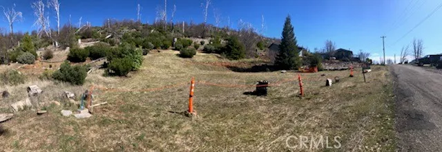 a view of a yard with an outdoor space