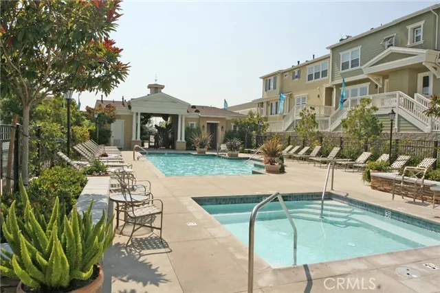 a view of a park with swings