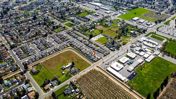 an aerial view of a city