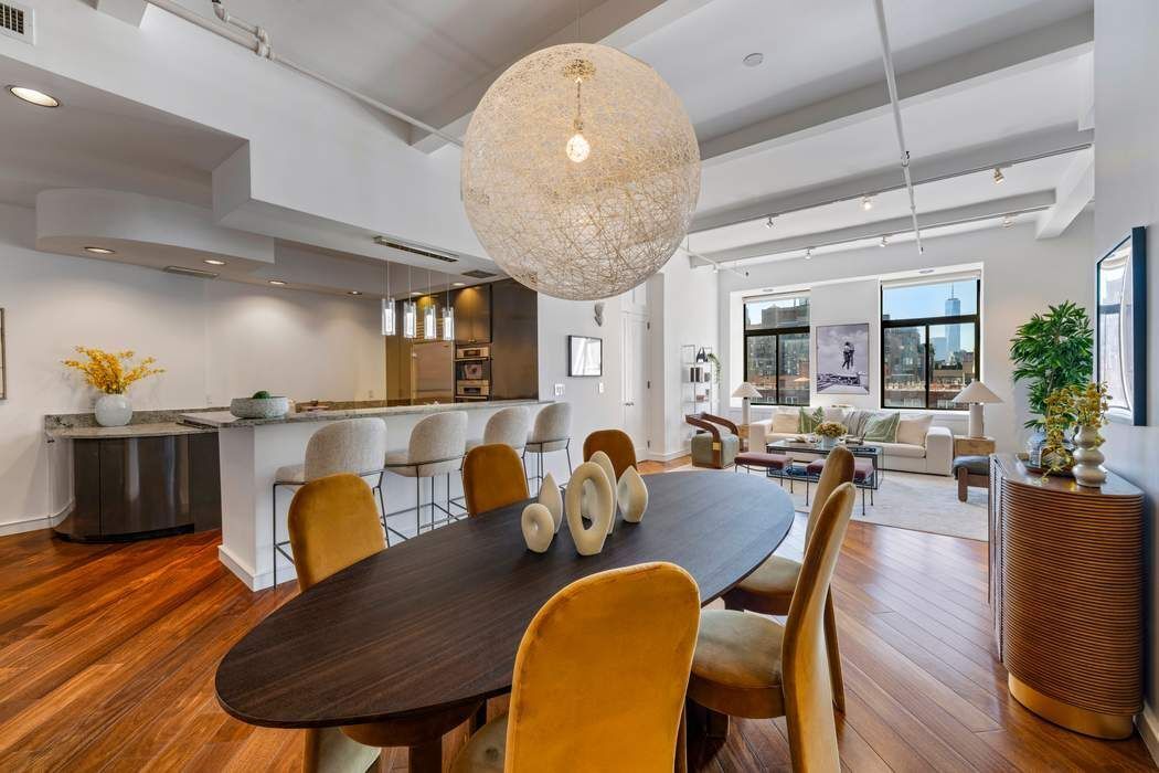 30 West 15th Street, Unit 6S Manhattan, NY 10011 - Photo 7 of 21 a dining room with furniture and wooden floor