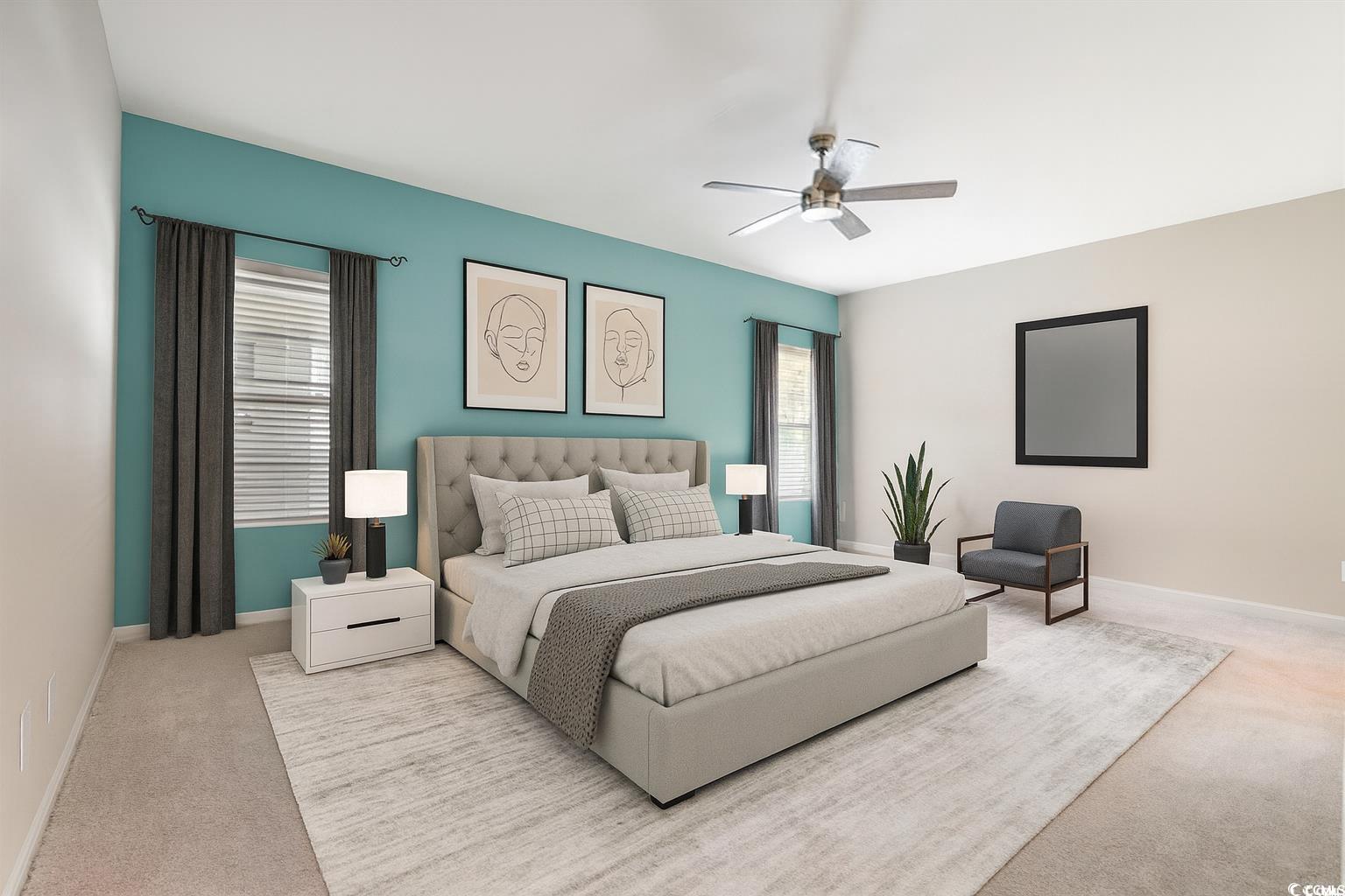 436 Cotton Grass Drive Loris, SC 29569 - Photo 12 of 33 Virtually Staged Master Bedroom