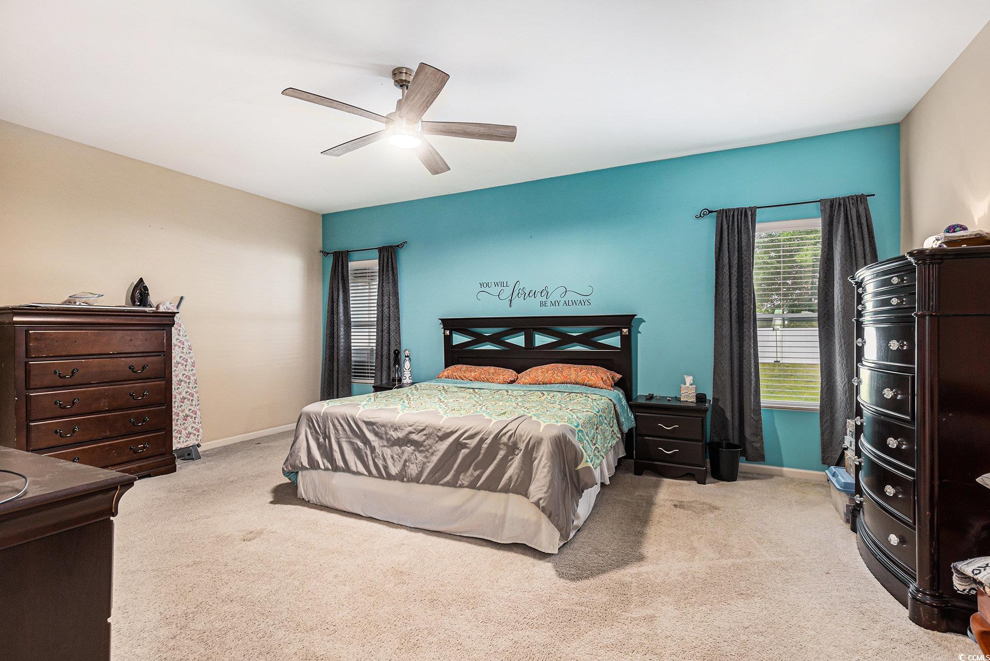 436 Cotton Grass Drive Loris, SC 29569 - Photo 13 of 33 Carpeted bedroom with a ceiling fan and baseboards