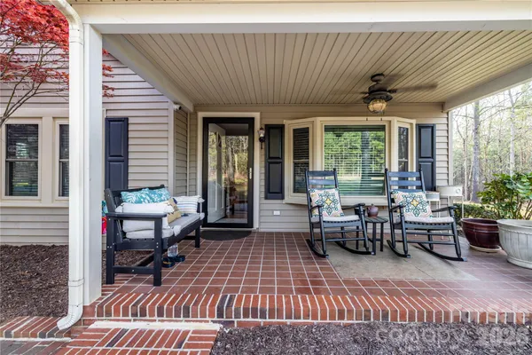 a outdoor space with furniture