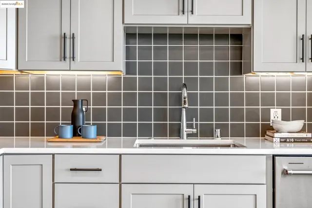 a view of a stove and a microwave