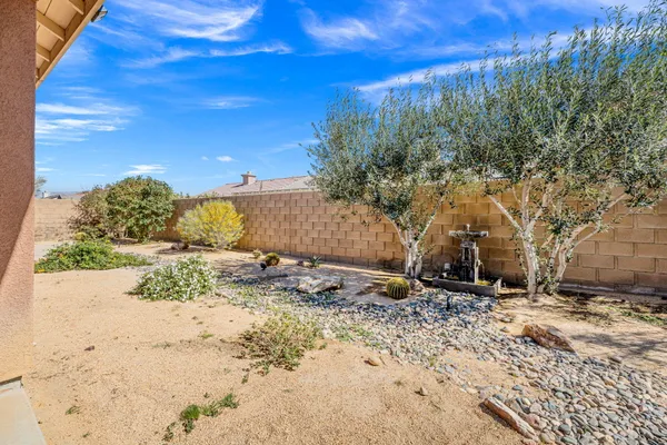 a view of a pathway both side of a yard