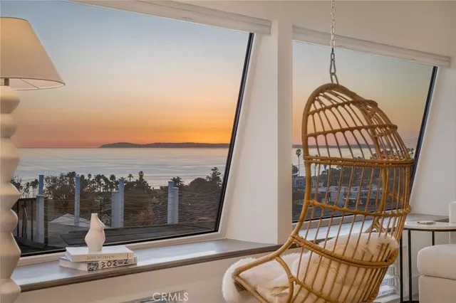 a view of a city and ocean view