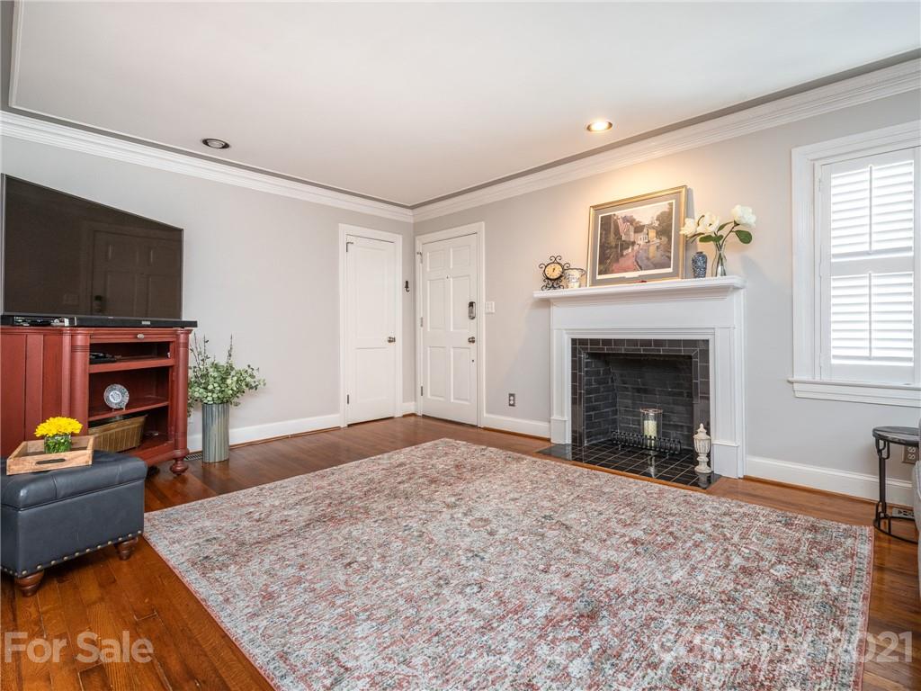 2012 Club Road Charlotte, NC 28205 - Photo 6 of 41 a living room with furniture and a fireplace