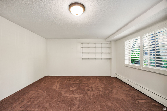 1365 Sumac Drive Logan, UT 84321 - Photo 34 of 66 Spacious room with plush brown carpeting, integrated wall shelving, two windows featuring white plantation shutters, and a ceiling-mounted light fixture