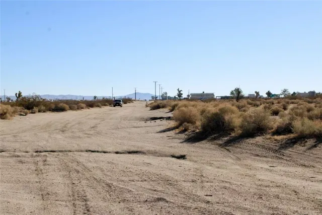 a view of a yard covered in snow