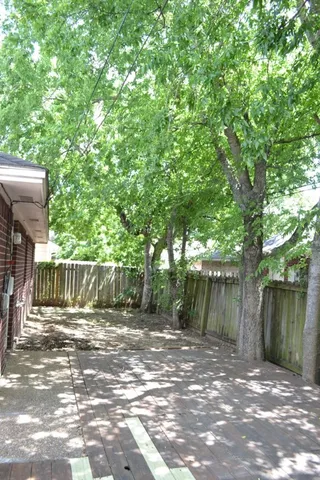 a view of a small yard