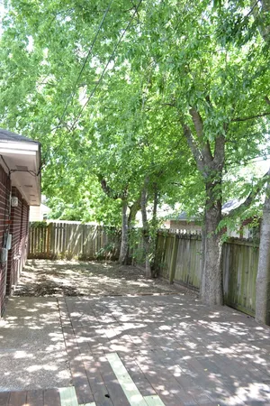 a view of a small yard