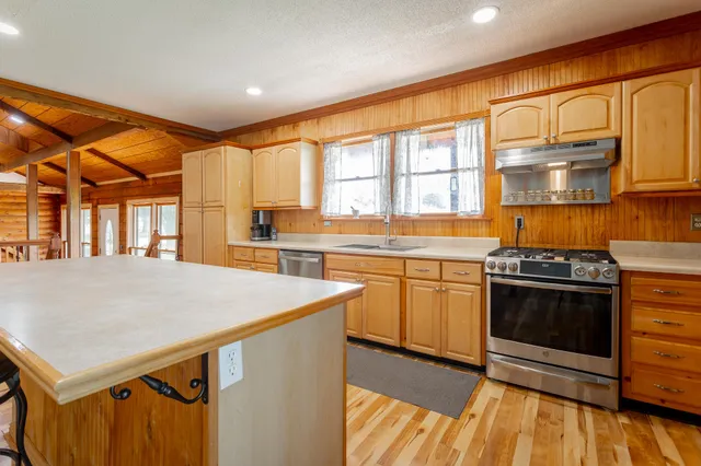 a view of a backyard with a garden