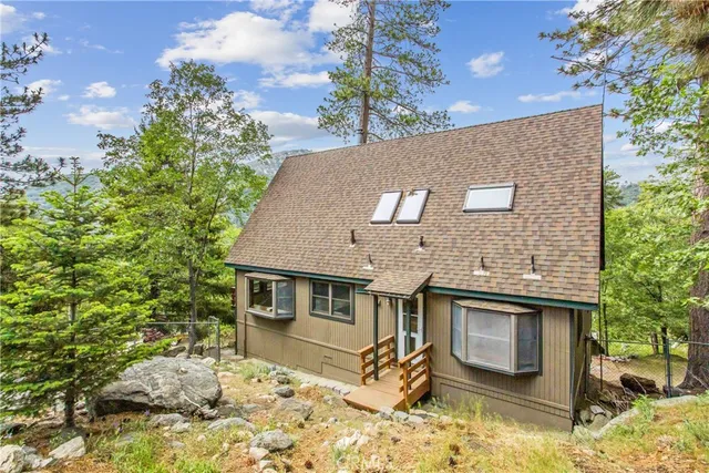 a view of a garden with potted plants