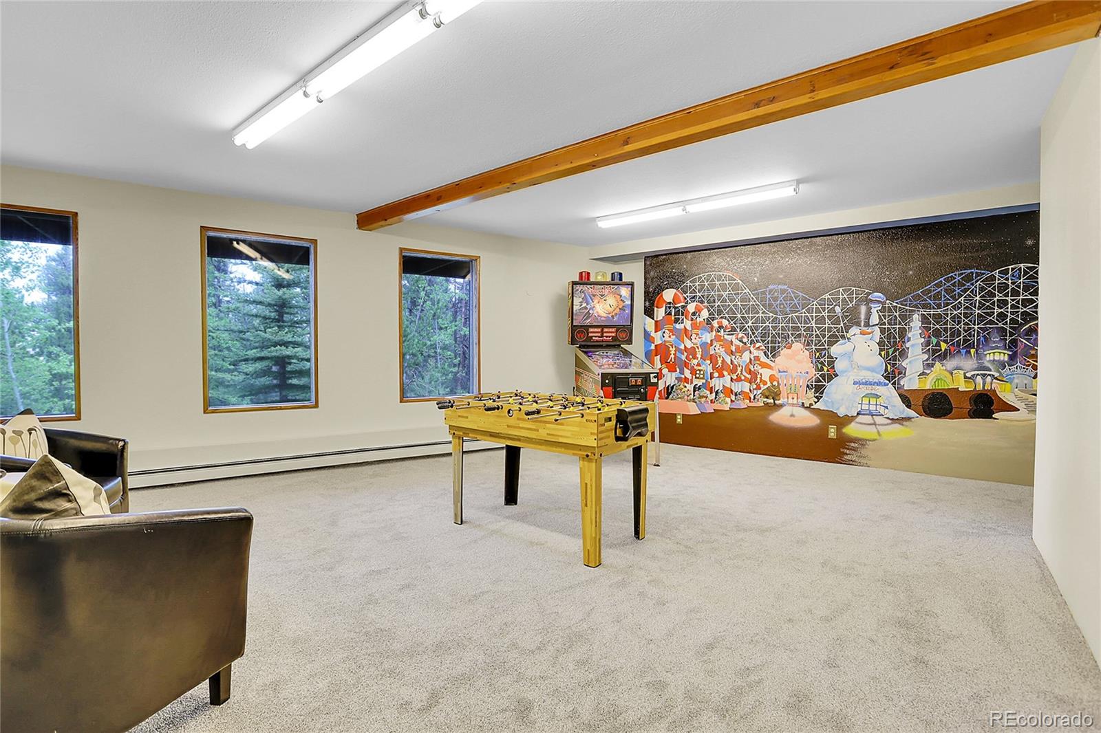 11333 Conifer Mountain Road Conifer, CO 80433 - Photo 39 of 50 a living room with furniture and a flat screen tv