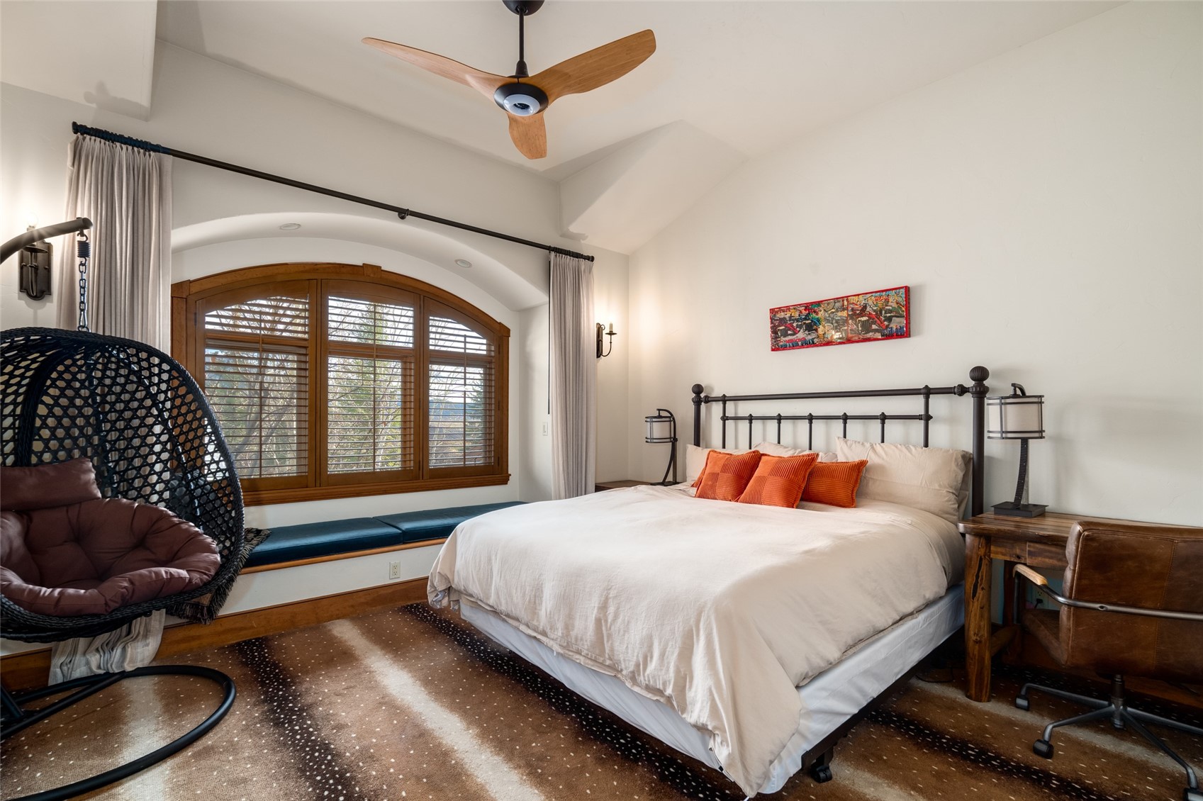 35415 Priest Creek Road Steamboat Springs, CO 80487 - Photo 44 of 50 a bedroom with a bed and a large mirror