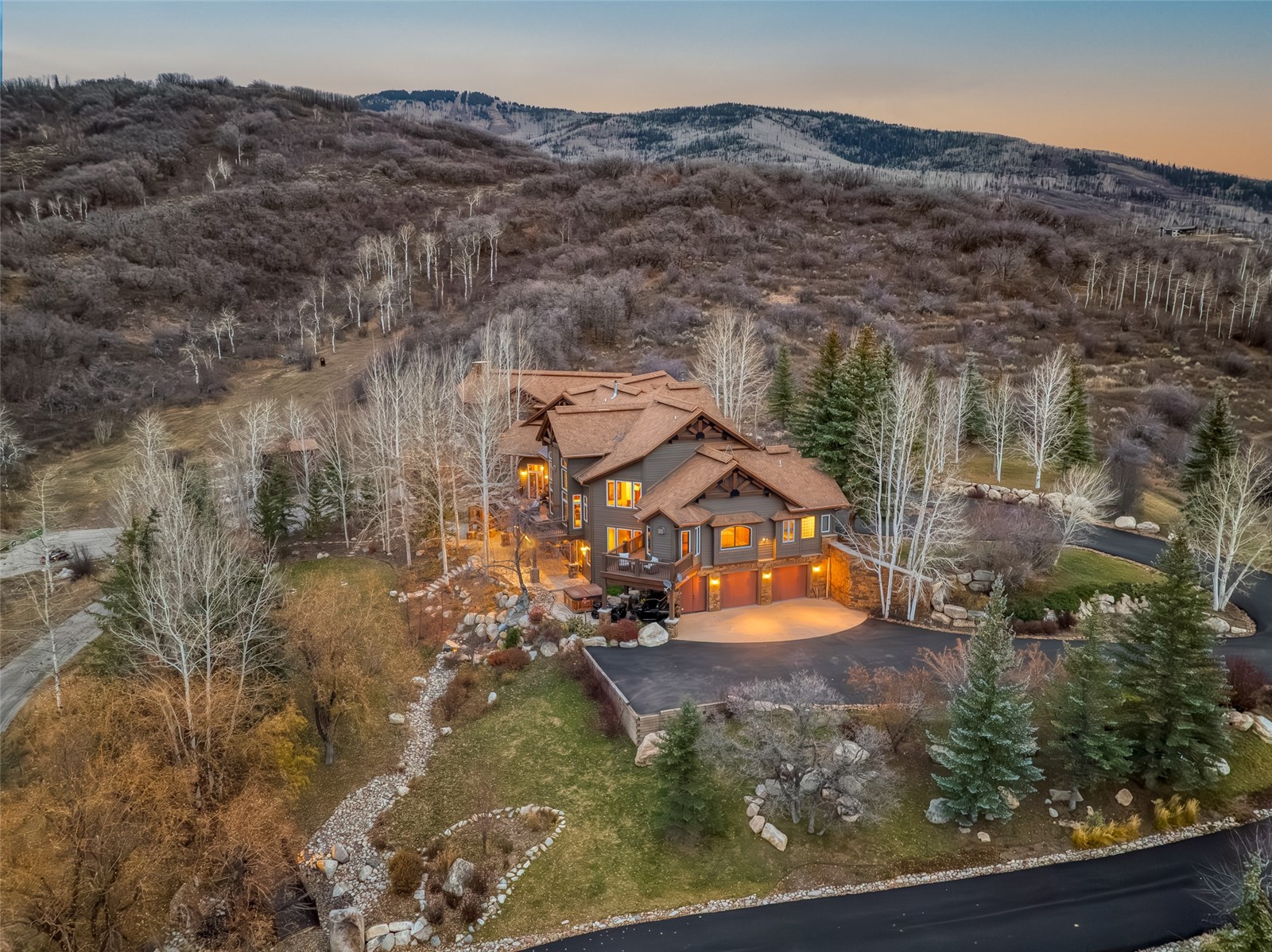 35415 Priest Creek Road Steamboat Springs, CO 80487 - Photo 49 of 50 an aerial view of a house with a mountain