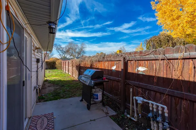 a view of a porch with furniture