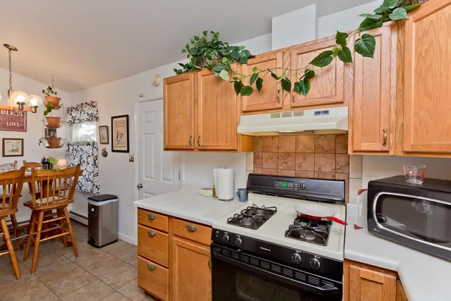 a kitchen with a stove a sink and a refrigerator
