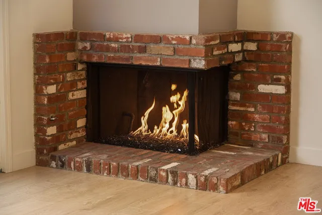 a view of a fireplace