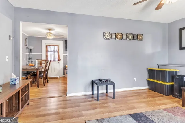 a view of kitchen with furniture and breakfast area