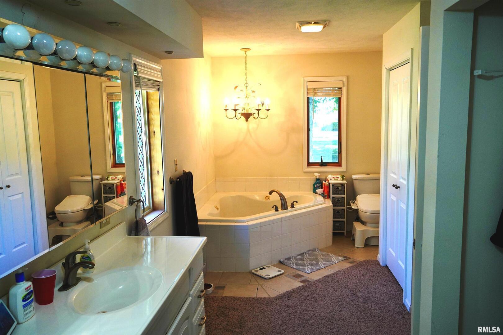 15316 Lake Point Drive Benton, IL 62812 - Photo 37 of 58 a bathroom with a tub sink and mirror