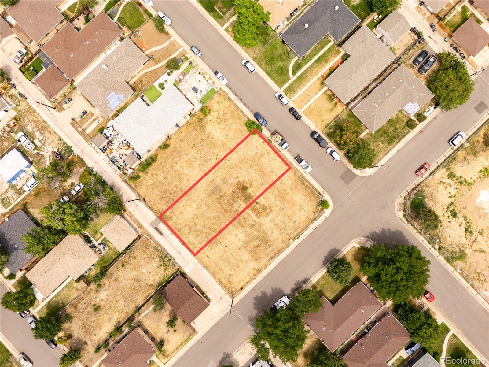 3607 Grape Street Denver, CO 80207 - Photo 3 of 9 an aerial view of a house with a garden