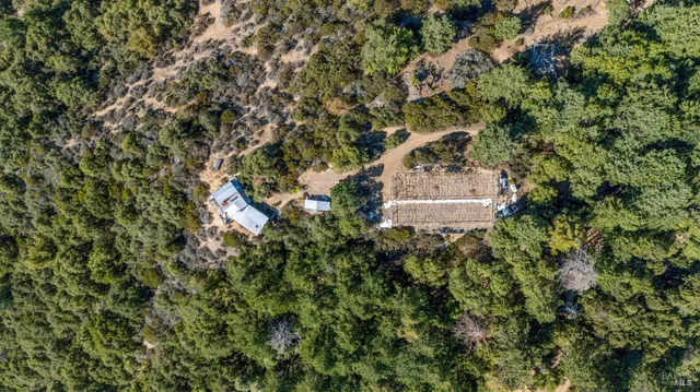a view of a mountain range with lush green forest