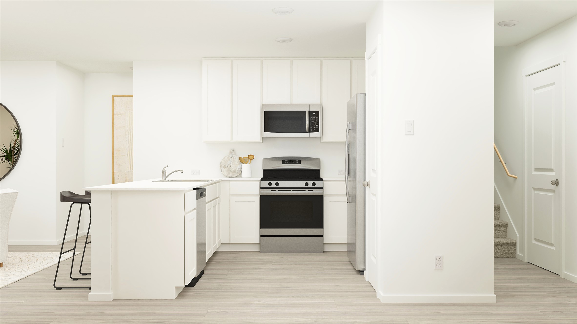 480 Jones Bch Lane Jarrell, TX 76537 - Photo 24 of 33 a kitchen with a stove and a refrigerator