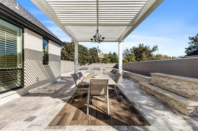 a view of outdoor space with seating