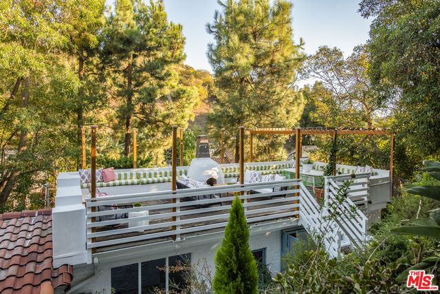 a view of outdoor space with seating area