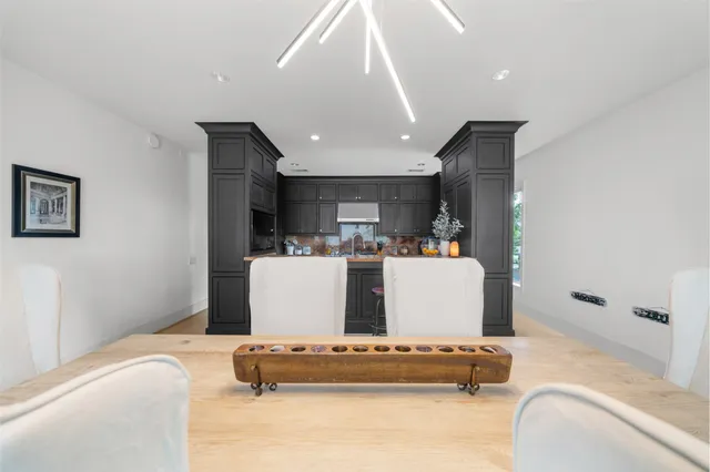 a living room with a couch and a table