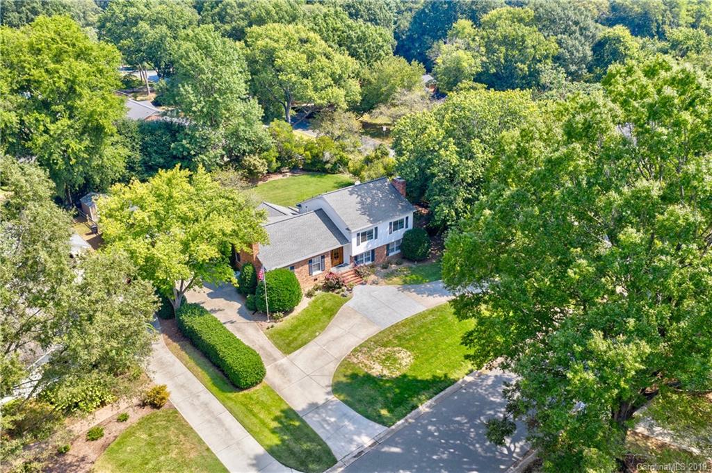 3200 Wickersham Road Charlotte, NC 28211 - Photo 36 of 40 an aerial view of a house with garden space and street view