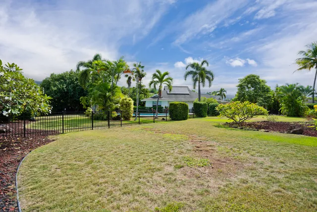 a swimming pool with an outdoor space
