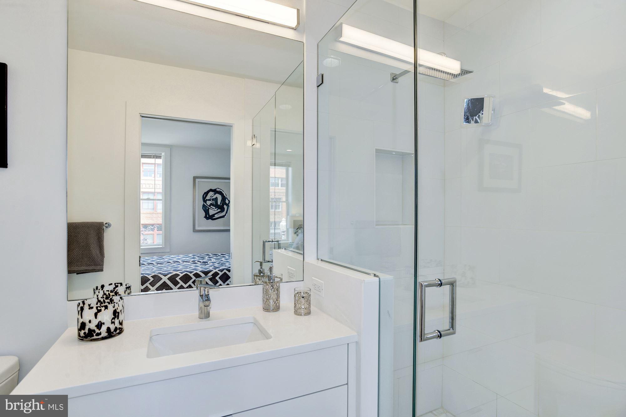 1106 T Street Northwest Washington, DC 20009 - Photo 15 of 29 Contemporary master bath with extra large shower