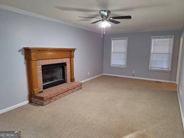 a bed with a fireplace in it