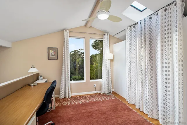 a balcony with outdoor space